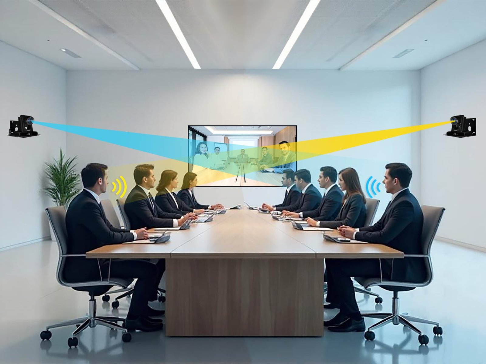 The camera will follow whoever speaks